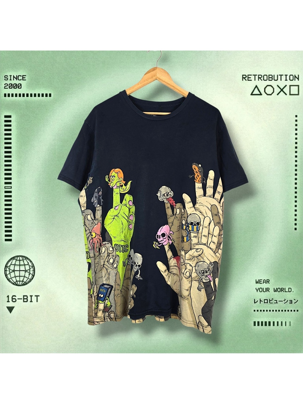 Rare Y2K Volcom Todd Bratrud Fingers Shirt Black Size XL
